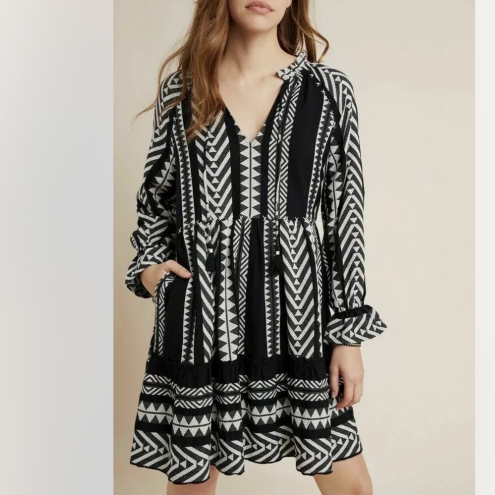 Eye catching anthro dress w/ a breezy silhouette.